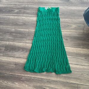 Green Open Stitch Sweater Maxi Skirt - Future Collective with Jenee Naylor xxs